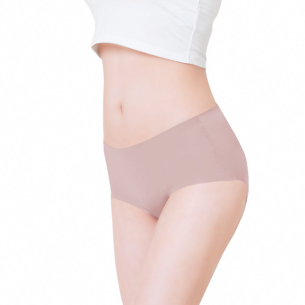 【輕束無痕】輕薄抗菌無痕內褲-中腰
