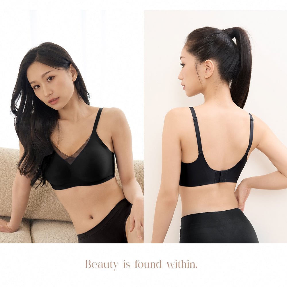 【裸感蕾絲】桑蠶絲無痕無鋼圈內衣