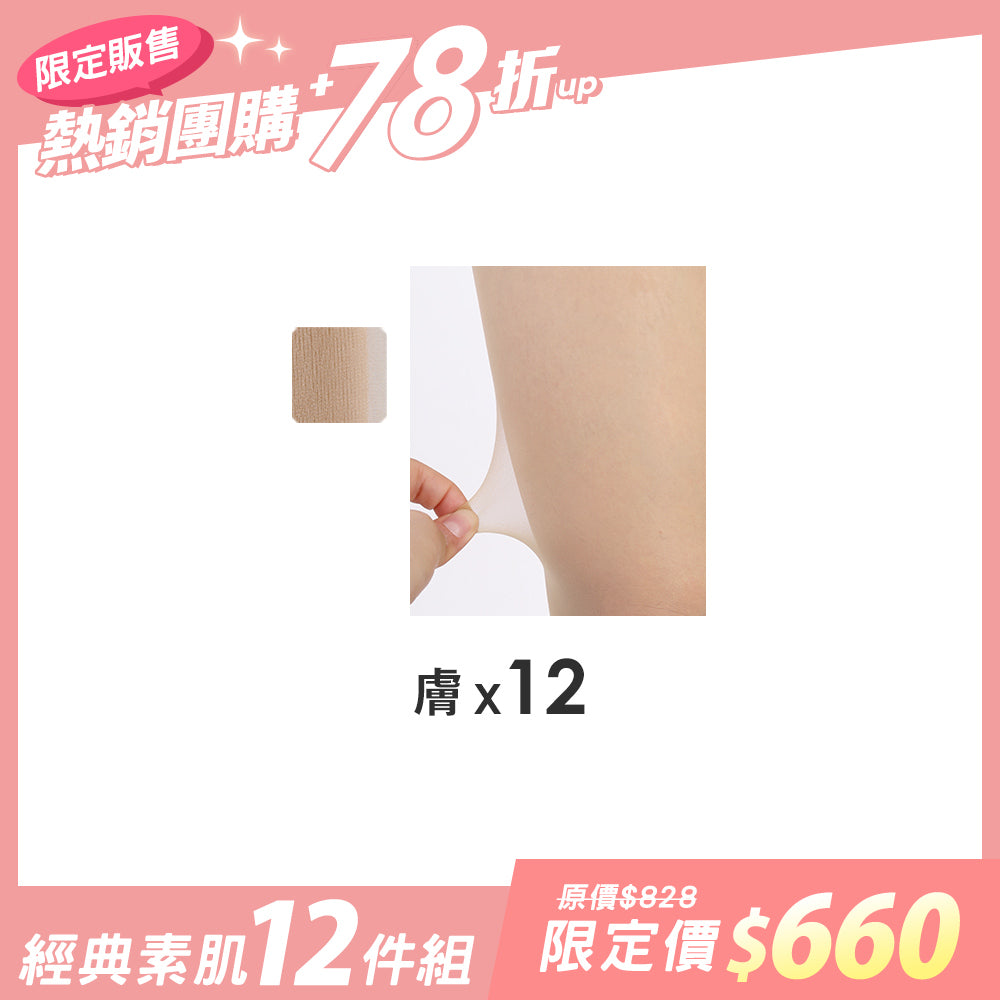【12雙組團購】無痕20丹透明防爆線絲襪
