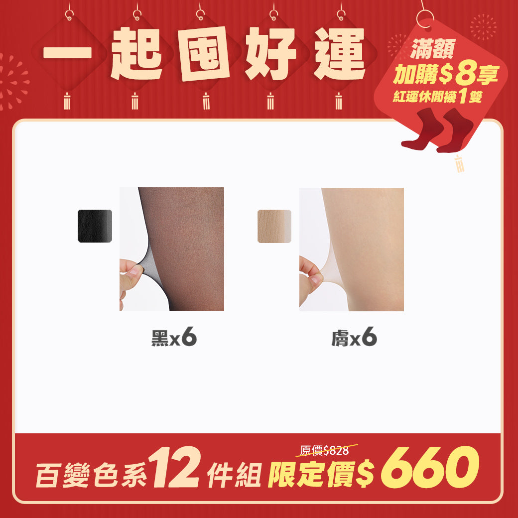 【12雙組-團購】無痕20丹透明防爆線絲襪