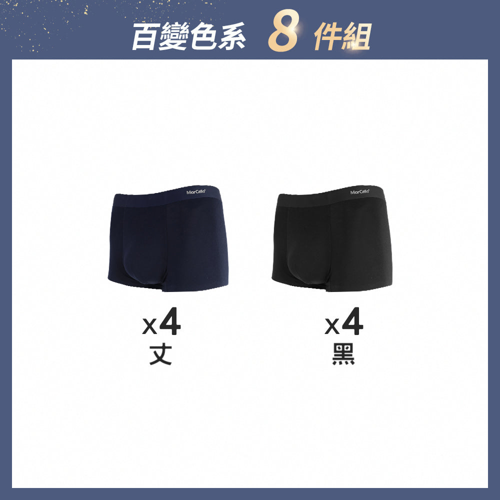 【8件組-週年慶限定】莫代爾無痕抗菌平口男內褲