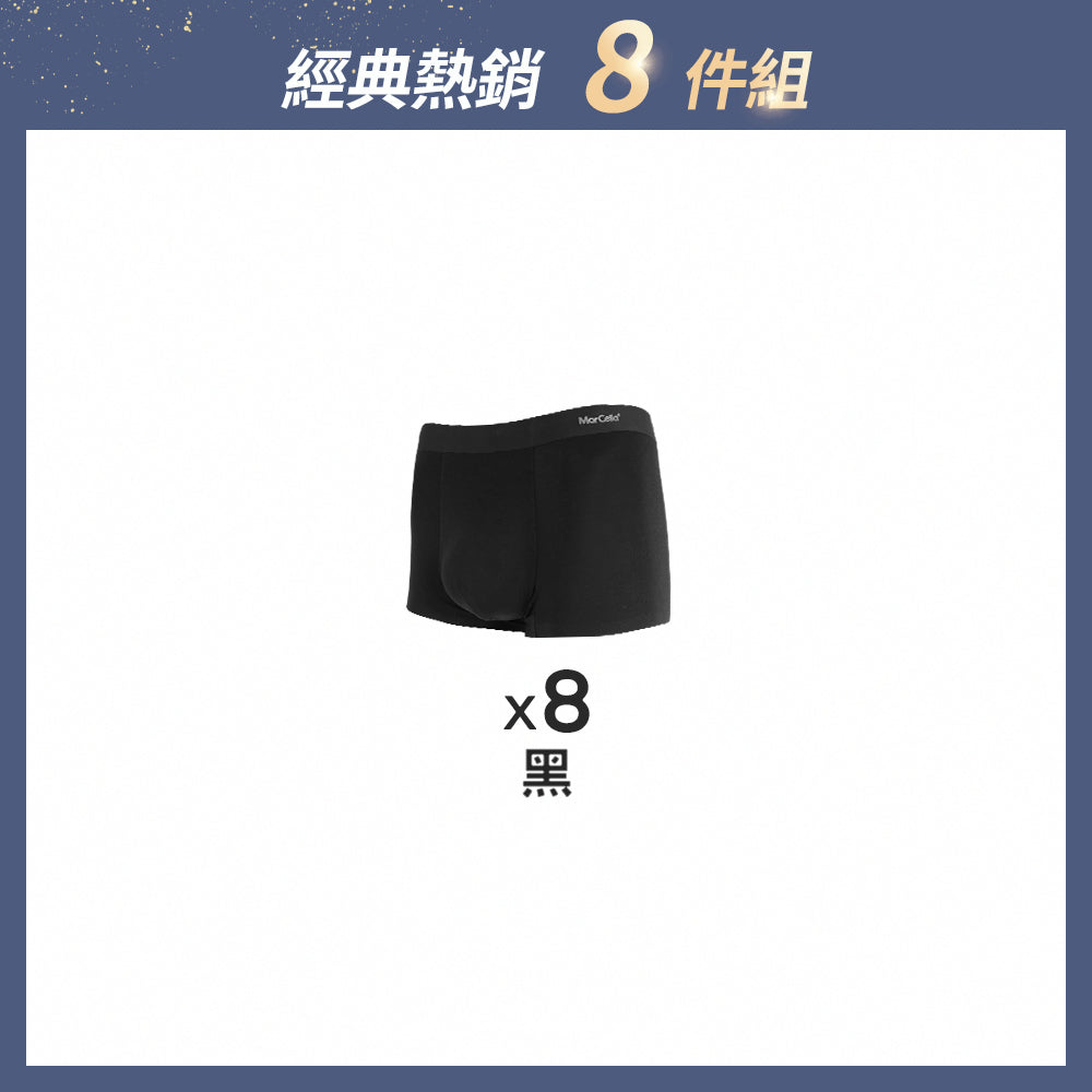 【八件組】莫代爾無痕抗菌平口男內褲