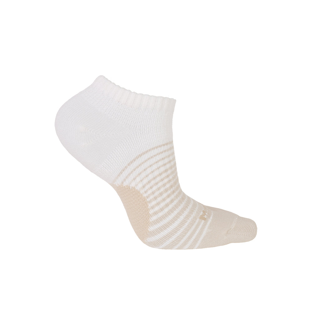 FootSpa輕護足弓透氣運動船襪-條紋