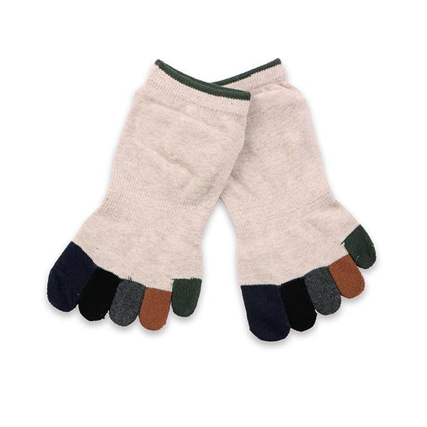 乾爽吸汗五趾襪-五趾拼色