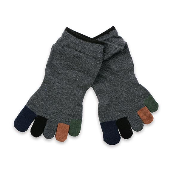 乾爽吸汗五趾襪-五趾拼色