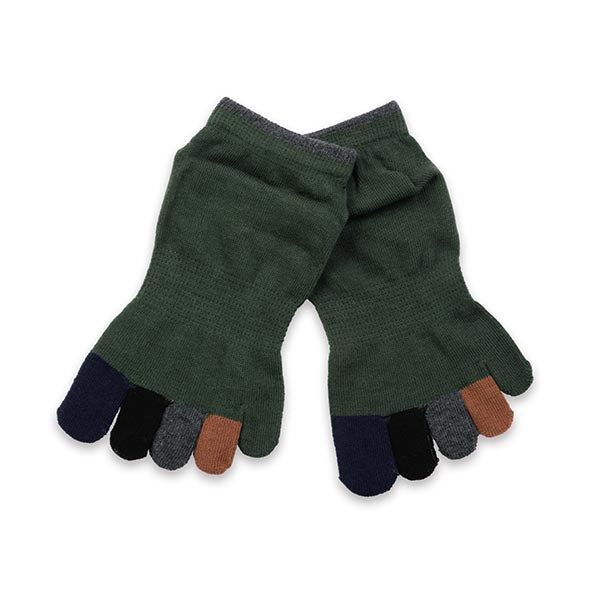 乾爽吸汗五趾襪-五趾拼色