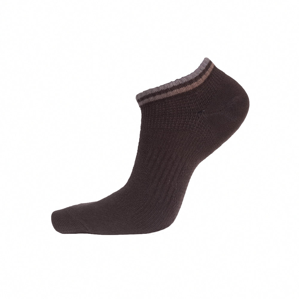 輕護足弓透氣運動船襪-條紋