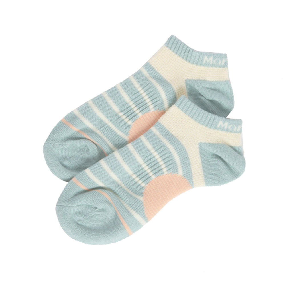 FootSpa輕護足弓透氣運動船襪-條紋