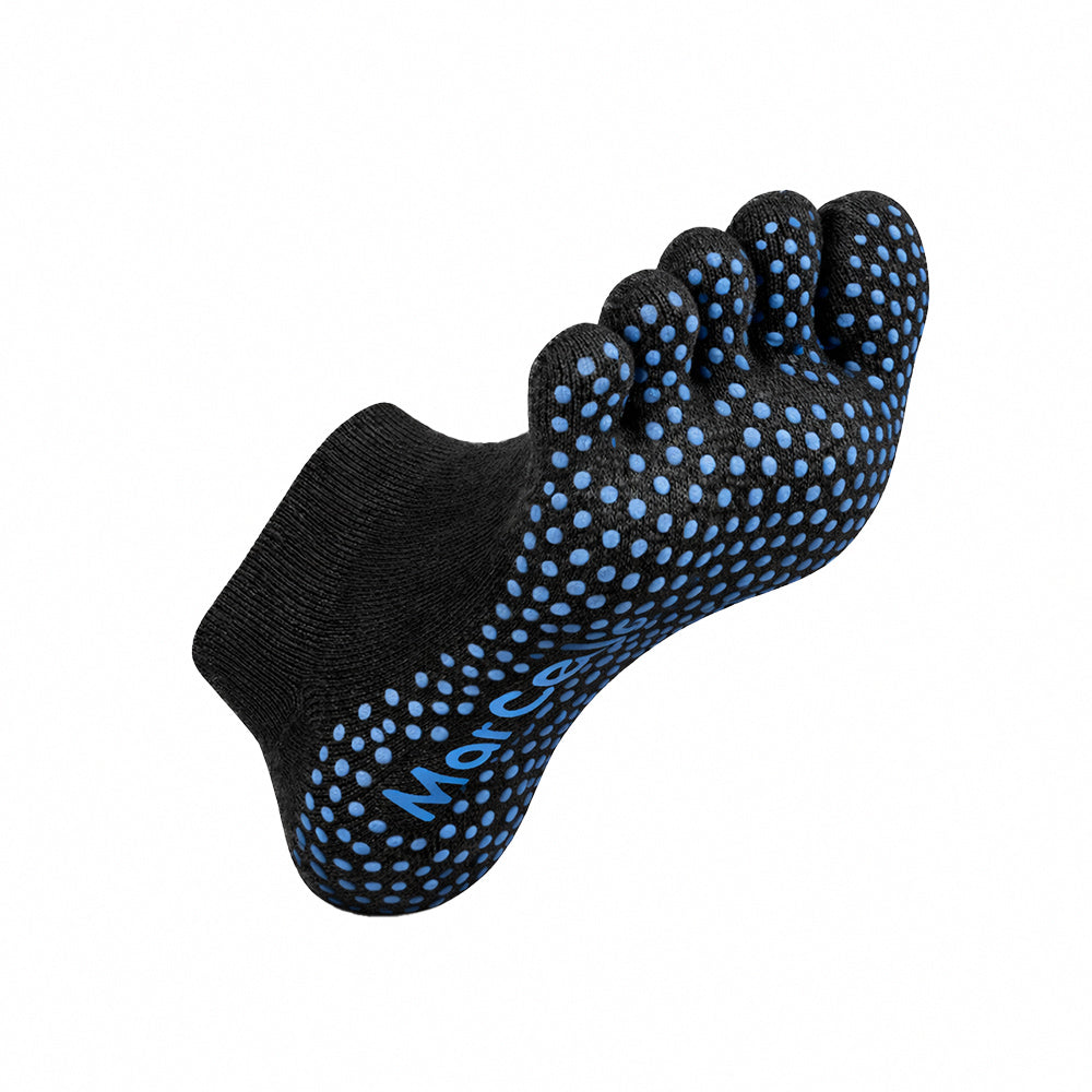 足の科学瑜珈止滑五趾船襪-素面