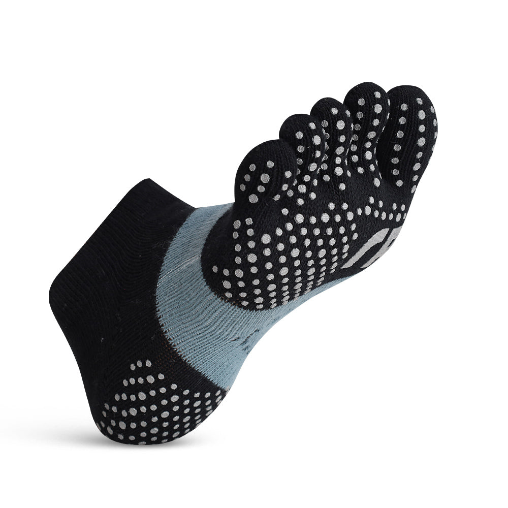 透氣升級足弓加強止滑運動五趾船襪