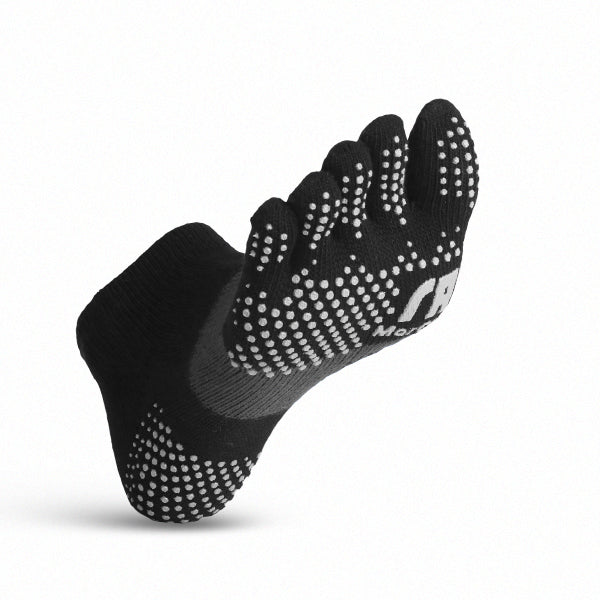 透氣升級足弓加強止滑運動五趾船襪