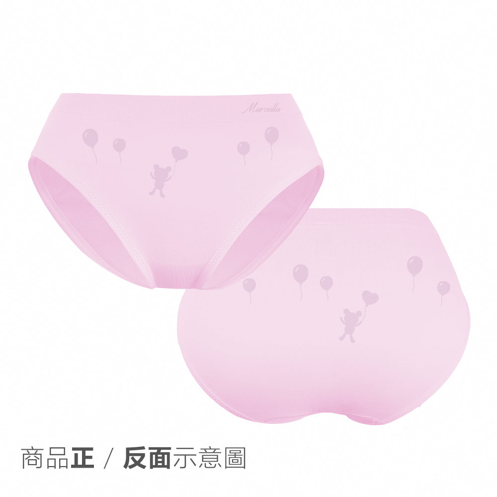 【可愛緹花】抗菌無縫童內褲-中低腰