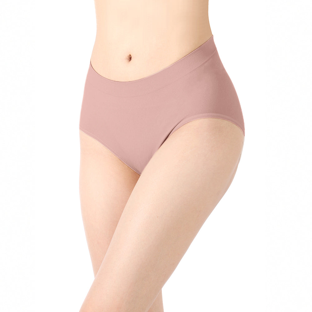 【透氣薄感】抗菌無縫內褲-中高腰