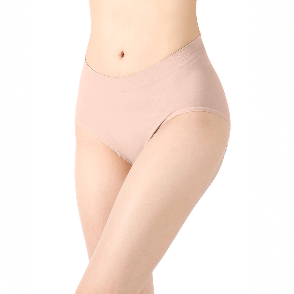 【透氣薄感】抗菌無縫內褲-中高腰