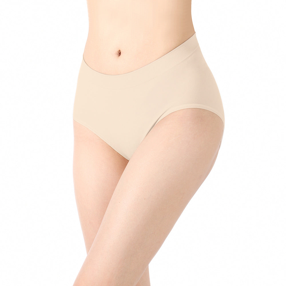 【透氣薄感】抗菌無縫內褲-中高腰