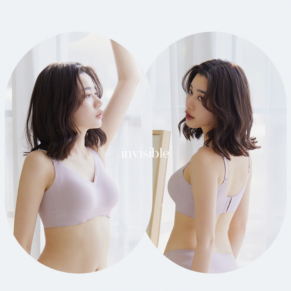 【包覆加強】集中美胸無痕無鋼圈內衣-直條