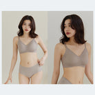 【包覆加強】集中美胸無痕無鋼圈內衣-直條