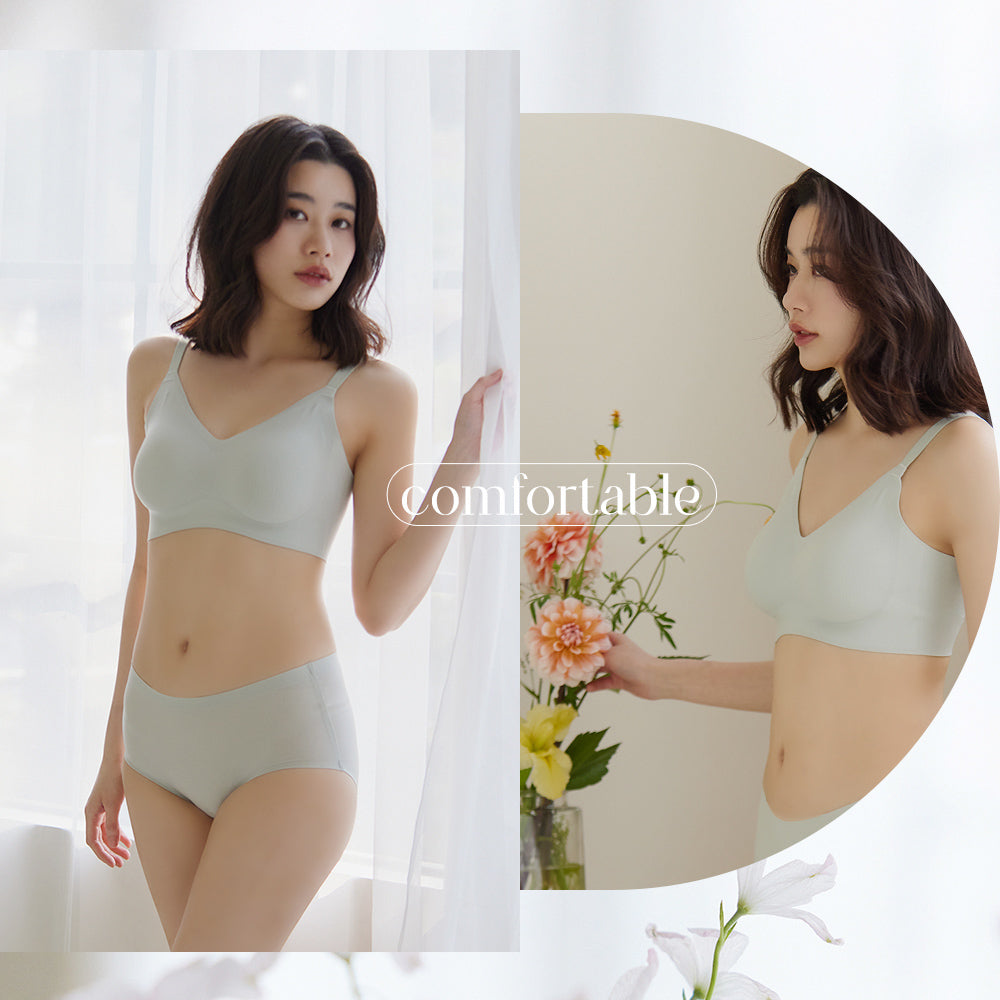 【包覆加強】集中美胸無痕無鋼圈內衣-直條