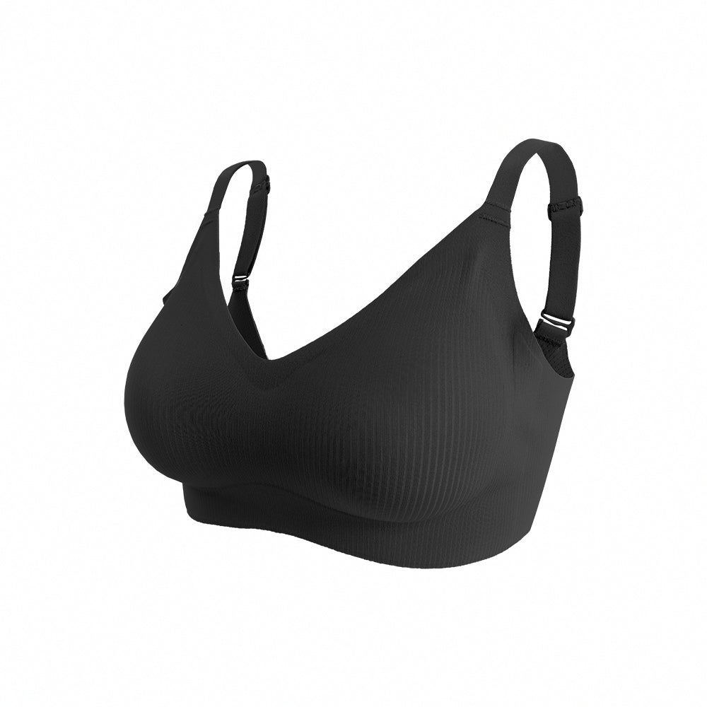 【包覆加強】集中美胸無痕無鋼圈內衣-直條