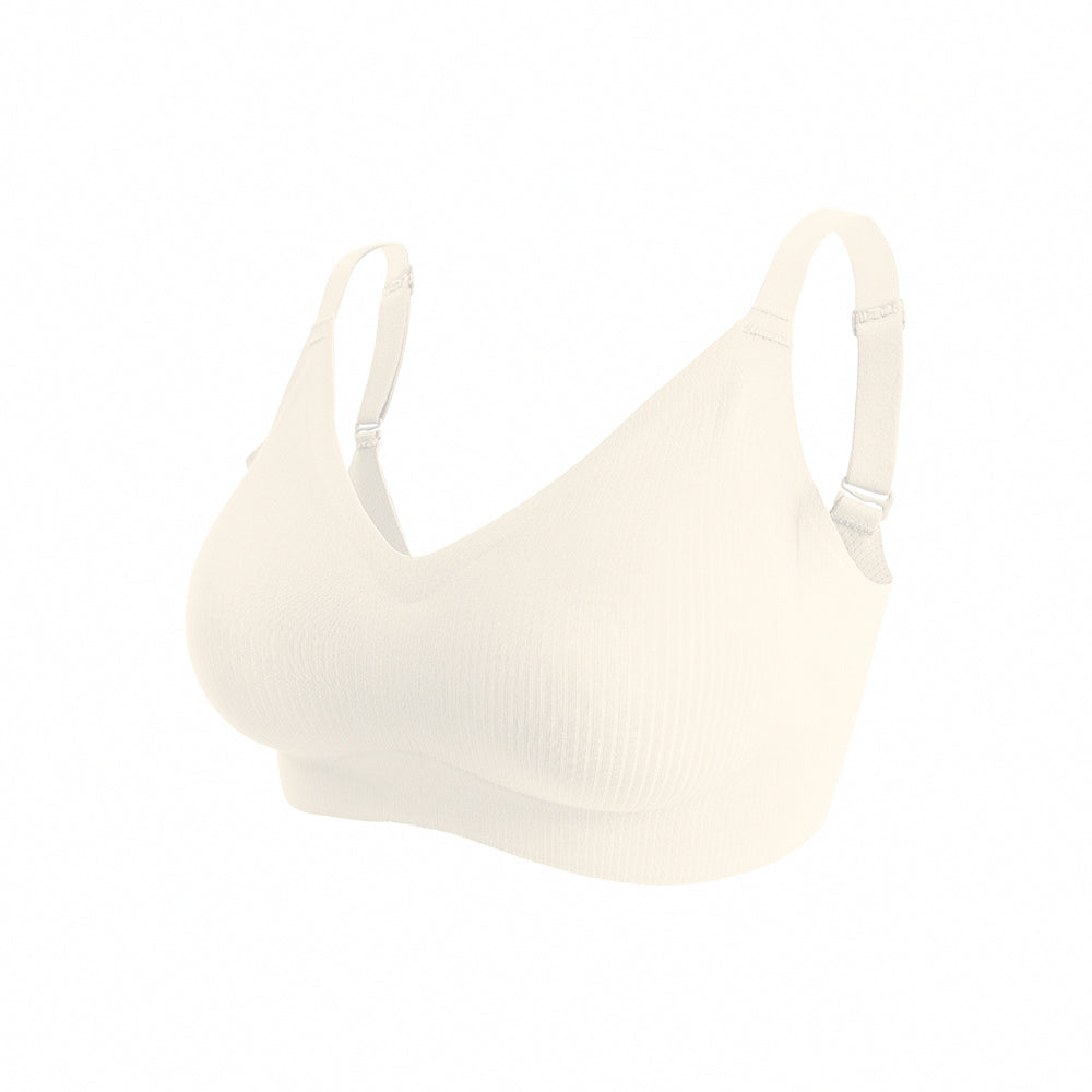 【包覆加強】集中美胸無痕無鋼圈內衣-直條