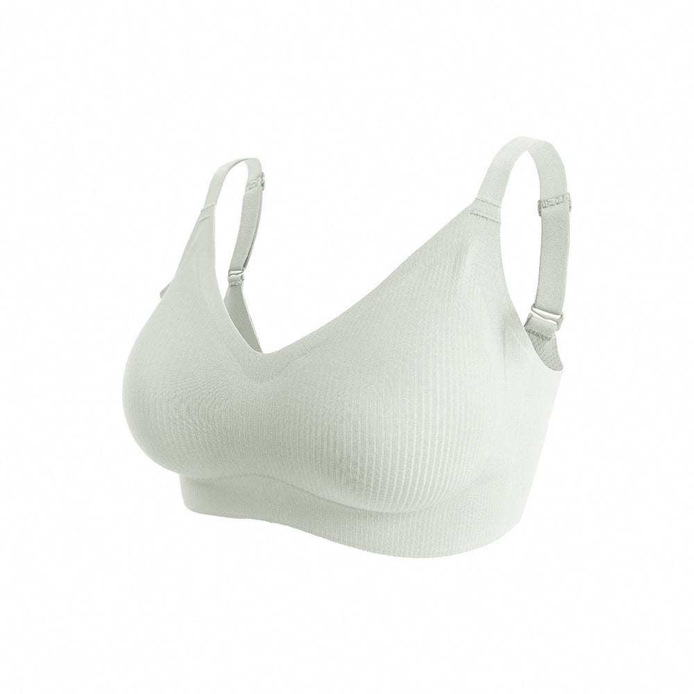 【包覆加強】集中美胸無痕無鋼圈內衣-直條