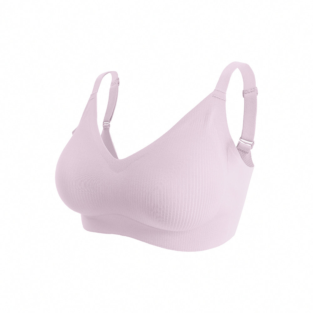 【包覆加強】集中美胸無痕無鋼圈內衣-直條