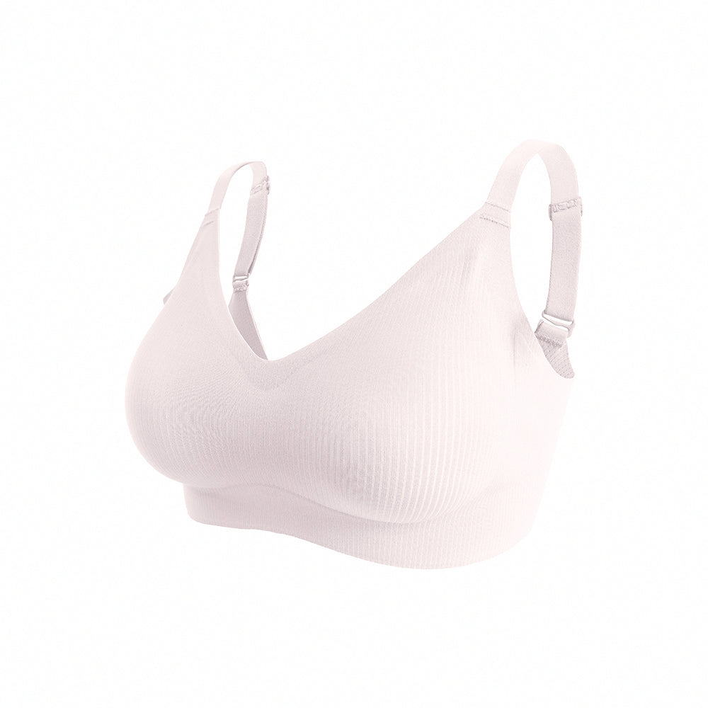 【包覆加強】集中美胸無痕無鋼圈內衣-直條