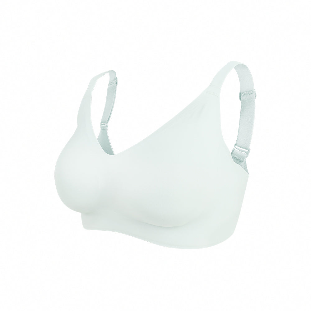 【包覆加強】集中美胸無痕無鋼圈內衣-素面