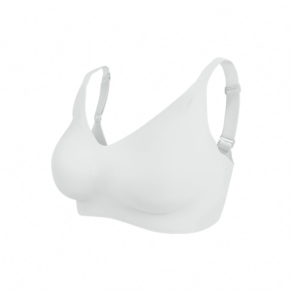 【包覆加強】集中美胸無痕無鋼圈內衣-素面