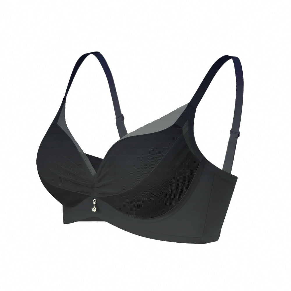 【雙層蕾絲】深V聚托美型無鋼圈內衣