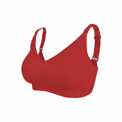 【包覆加強】集中美胸無痕無鋼圈內衣-素面