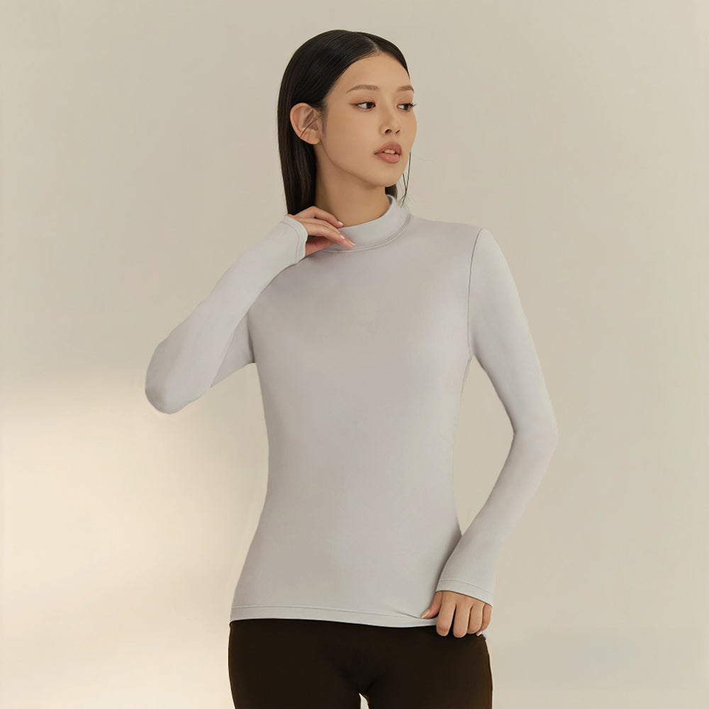 短絨磨毛輕量保暖衣-立領